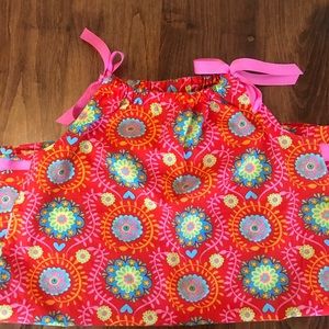 Girls cotton dress, shoulder ties